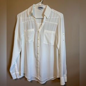 Express Ivory Long Sleeve Shirt